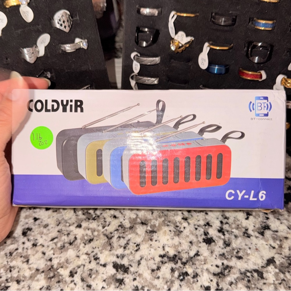 Portable Bluetooth Speaker Set in Red and Gray